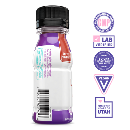 Lite Up GO 6-Pack by Zhou Nutrition: energy support, acai boost, vegan, GMP, lab verified, made in Utah.