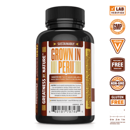 Zhou Nutrition Maca Root: Grown in Peru, for natural energy. Vegan, non-GMO, gluten-free.