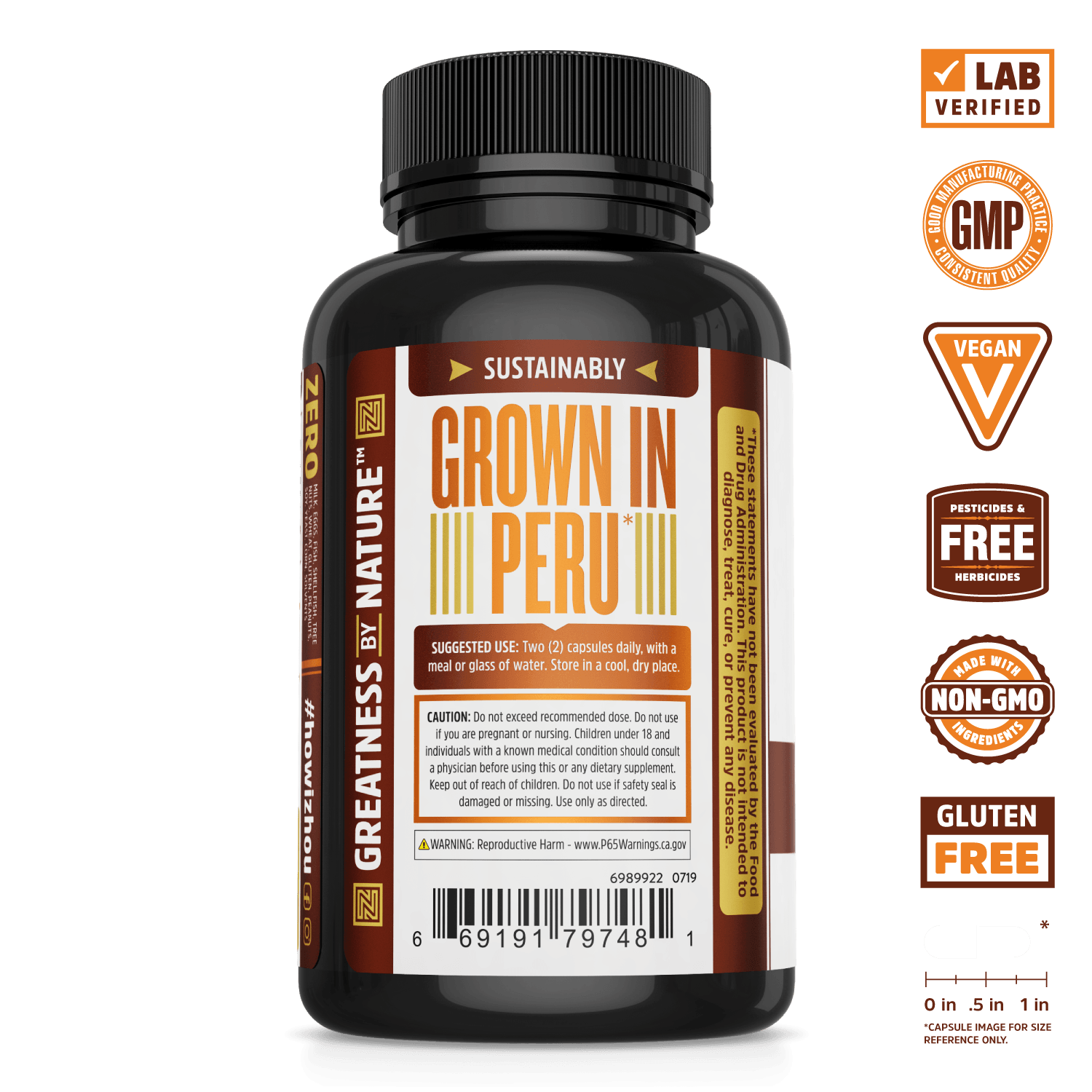 Zhou Nutrition Maca Root: Grown in Peru, for natural energy. Vegan, non-GMO, gluten-free.