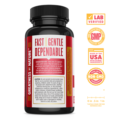 A Pro-Clenz bottle by Zhou Nutrition reads “Fast Gentle Dependable” with icons for lab verified, GMP, made in USA, and detox.
